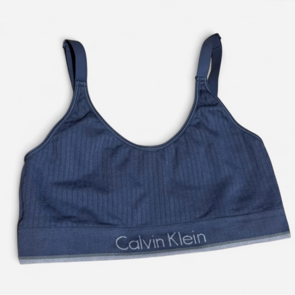 2 Pairs Of Calvin Klein Ribbed Bralettes - Picture 3 of 6